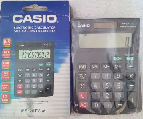 Calculadora Casio Negra De Mesa 12 Digitos Ms-20