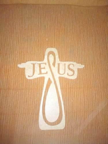 Cruz Jesus De 20cm En Mdf Crudo