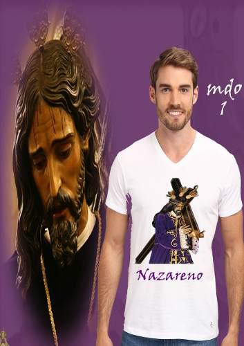 Franelas Del Nazareno Religiosa Y Jesus En 100% Algodon