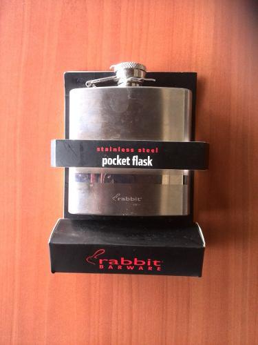 Licorera Carterita Pocket Flask Stainless Steel Nueva