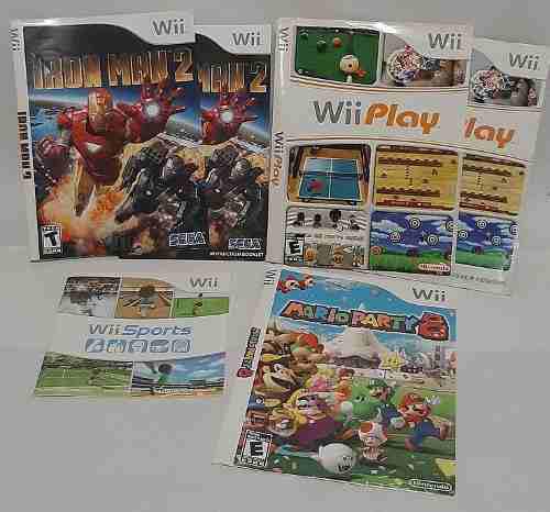 Portadas Y Manuales Originales Para Juegos De Nintendo Wii.