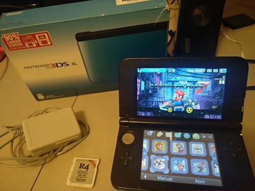 Vendo O Cambio Nintendo 3ds Xl Azul + Chip + R4 + Juegos