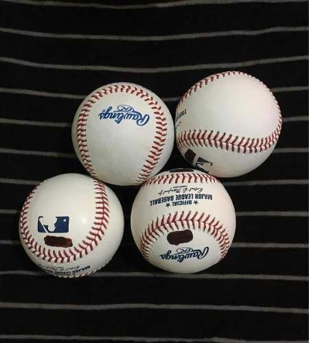 Pelotas De Béisbol Profesional Mlb Rawling 5 Verdes C/u