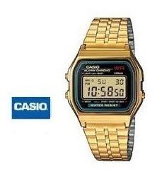 Reloj Casio A159w Vintage Retro Dorado Plateado