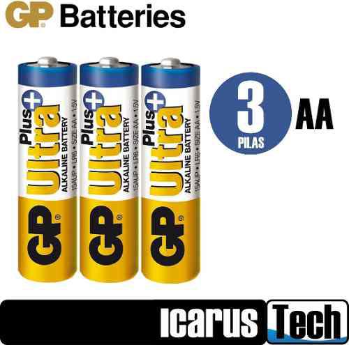 3 Pilas Bateria Alcalinas Alkalinas Aa Gp Importadas