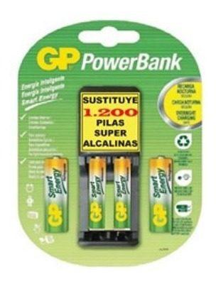 Cargador Gp Powerbank Para Pilas 2aax1000 Y 2aaax400