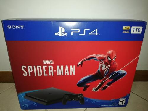 Consola Ps4 Slim 1tb + Juego Spiderman Nueva Sellada