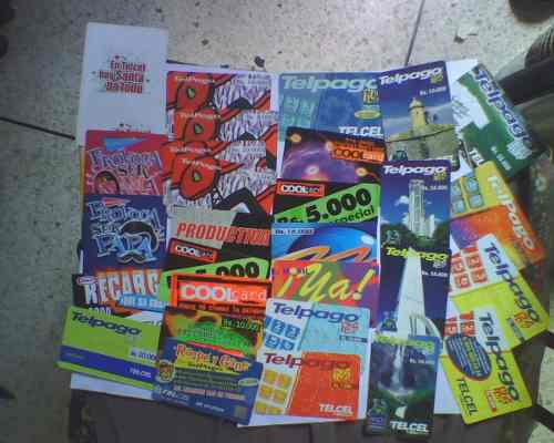 Lote De Tarjetas Telefonicas Telcel Y Movilnet Usadas