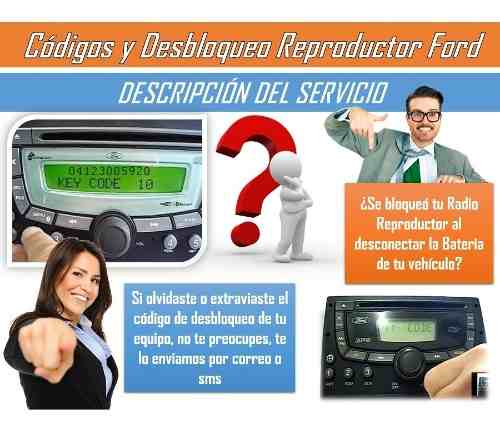 Códigos Desbloqueo Reproductor Ford Ka, Fiesta, Ecosport