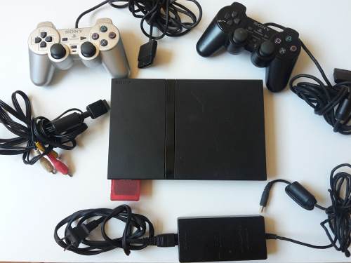 Playstation 2 Usado 2 Controles Volante 1 Juego