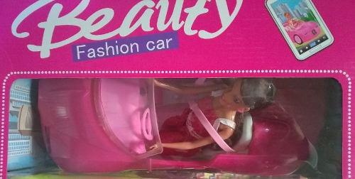 Carro De Barbie. Incluye La Muñeca.