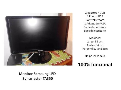 Monitor Sansung Led Synmaster Ta350