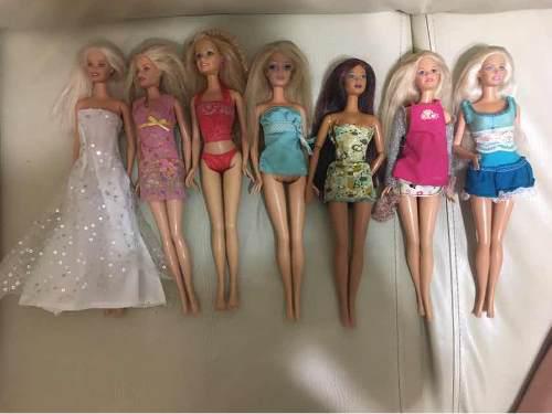 Muñecas Barbie Originales Usadas 7 Piezas Remate Oferta