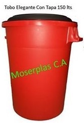 Pipote De Agua 150 Litros Con Tapa Moserplas (25 Verdes)