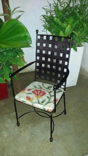 Silla De Hierro Forjado Para Jardin O Interiores