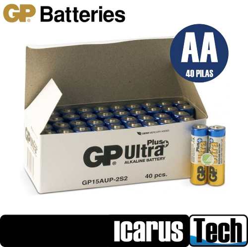 40 Pilas Bateria Alcalinas Alkalinas Aa Gp Importadas