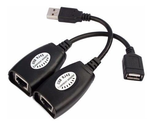 Extension Usb Por Cable Red Rj45 Adaptador 45 Metros Datos