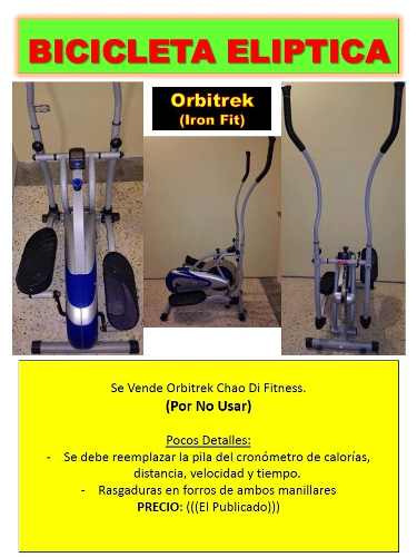 Se Vende Bicicleta Eliptica Orbitrek Chao Di Fitness