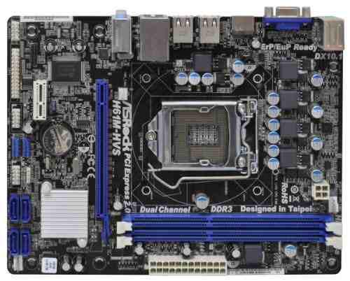 Tarjeta Madre Pc Asrock 1155 I3 (h61m-hvs)