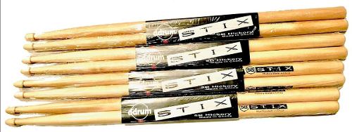 Par De Baquetas Bateria Ddrum Stix Hickory Nogal 5b Nuevas