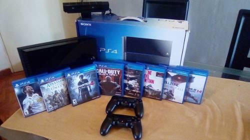 Playstation 4 + 2 Controles + 8 Juegos