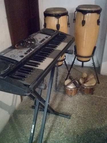 Timbales+conga+teclado+maracas Instrumentos Musicales