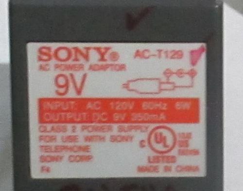 Cargador Sony 9v-350ma Para Telefono Inalambrico