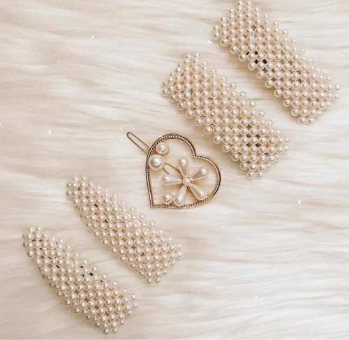 Clips De Perlas Para El Cabello X 2 Und