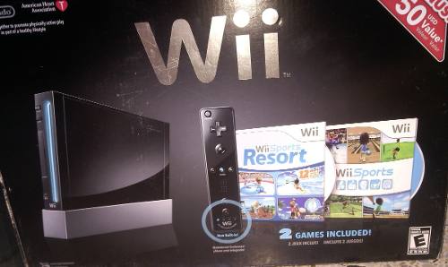 Consola Nintendo Wii Negra Con Accesorios