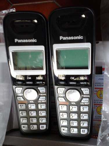 Telefono Inalambrico Doble Panasonic Negro Metalico Nuevo