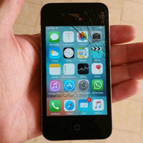 Apple iPhone 4s 8gb Liberado Funcional Mica Rota