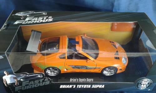 Brian's Toyota Supra Orange Fast & Furious, Escala 1:18,