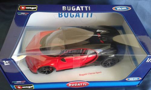 Bugatti Chiron Red With Black 1/18, Nuevo¡¡¡