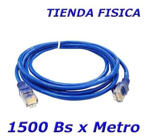 Cable Utp Cat5e Por Metro Azul Cca Internet Redes Precio 20m