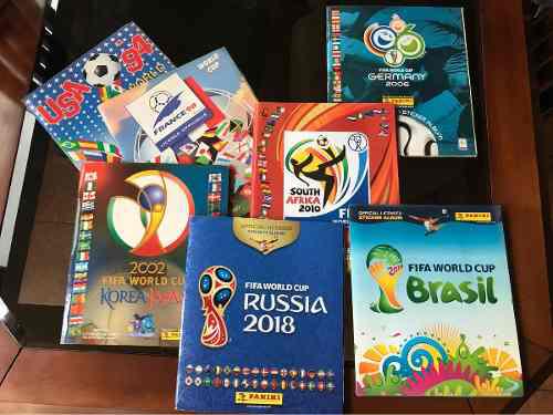 Colección Albun Panini Mundiales Fútbol 94-2018