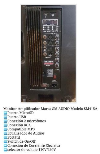 Monitor Amplificado Sm Audio Sm-415a