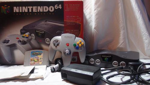 Nintendo 64 En Excelente Estado Con Caja + Control + Juego