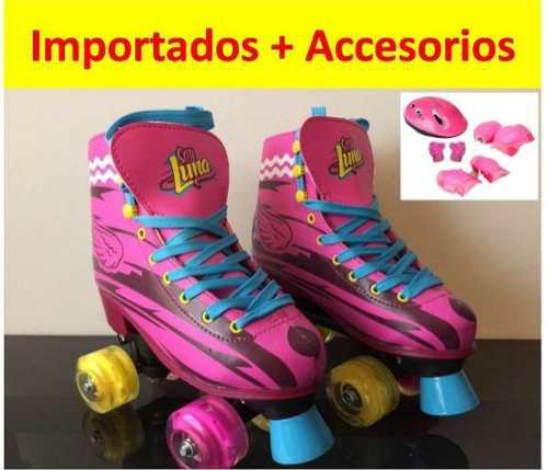 Patines Soy Luna Con Accesorios Y Bolso De Obsequio.