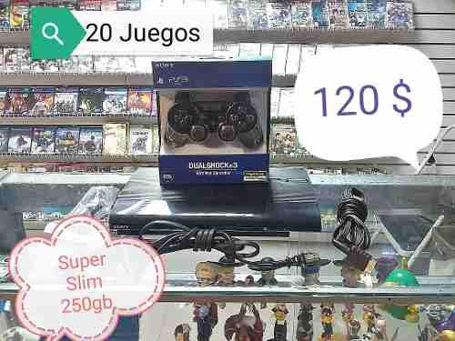 Playstation 3 S. Slim 250gb '20 Juegos.