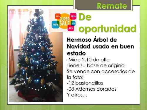 Arbol De Navidad Usado 2.10 Mtrs.