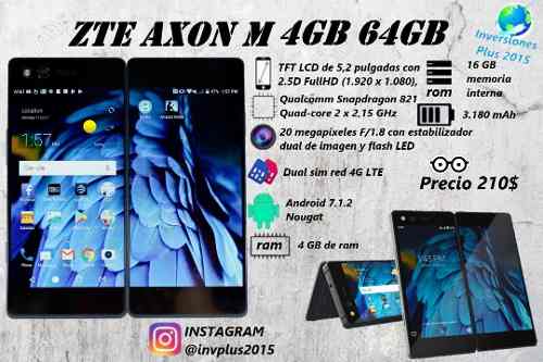 Telefono Zte Axon M 4gb Ram 64 Rom