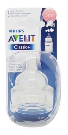 Set De Dos Tetinas Avent Classic+, 3m+