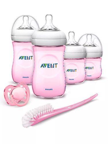 Teteros Avent Natural Set 4 Onzas Y 9 Onzas Rosado, Azul Y B