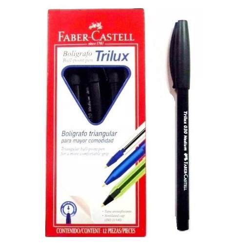 Bolígrafo Faber Castell Color Negro Modelo 030 Trilux