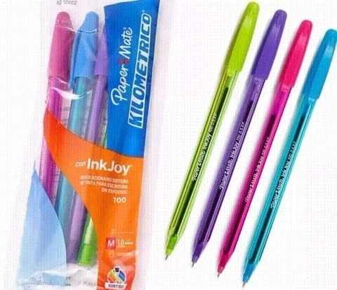 Bolígrafos Marca Paper Mate, Con Inkjoy, Set De 4 Colores