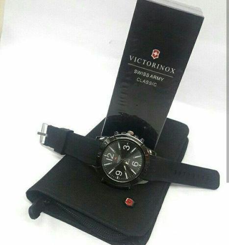 Combo Victorinox Reloj Portachequera Y Perfume Swiss Army