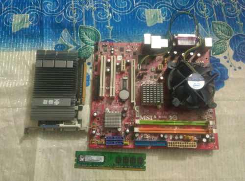 Tarjeta Madre 775 Ddr2 Tarj De Video Ram Y Procesador