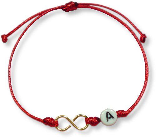 12 Pulseras Infinito Y Letra (12 Unidades)