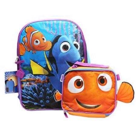 Bolso O Morral Escolar Con Lonchera Buscando A Nemo Disney