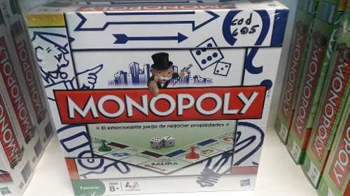 Juego De Mesa Familiar Monopoly Hasbro +8 Niños Original